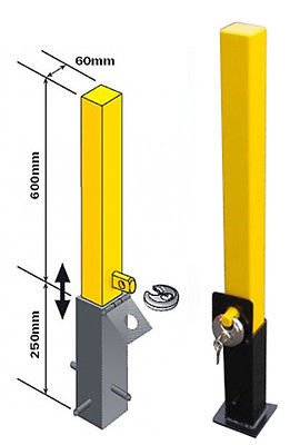 Pilona extraible con candado modelo Padlock