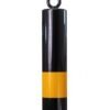 Black and yellow chain bollard with ring Ø80 – view 2