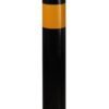 Black and yellow chain bollard with ring Ø80 – view 3