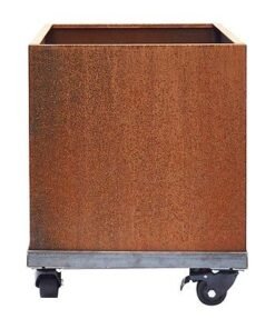 Jardinera acero corten planter box con ruedas