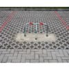 Fold-down parking space protector hoop – view 2