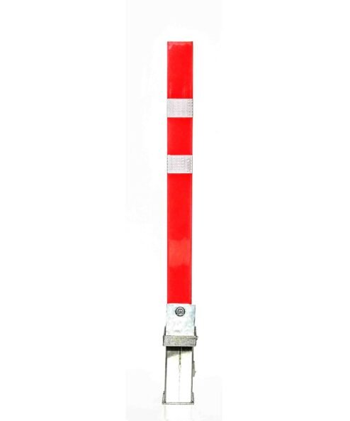 Removable Bollard RED – Red and White, Triangular Key