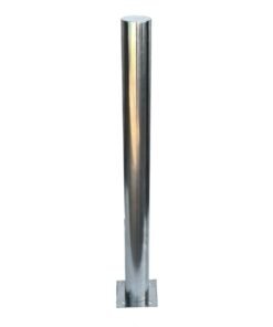 Fixed stainless steel bollard with 1 meter height plate