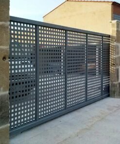 Puerta corredera de chapa perforada a medida compra online