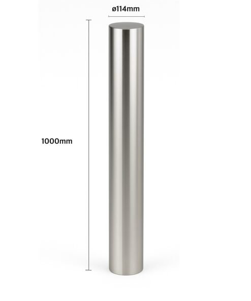 Stainless Steel Security Bollard Ø114 mm