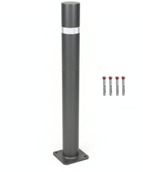 Barcelona Eco fixed bollard with base plate