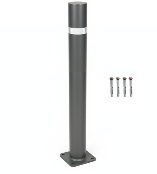 Fixed Bollard Barcelona Eco with Base Plate – Steel