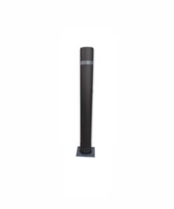 Fixed steel Barcelona Eco model bollard with plate