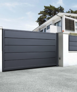 Puerta de garaje / parking batiente modelo bandex de chapa a medida compra online