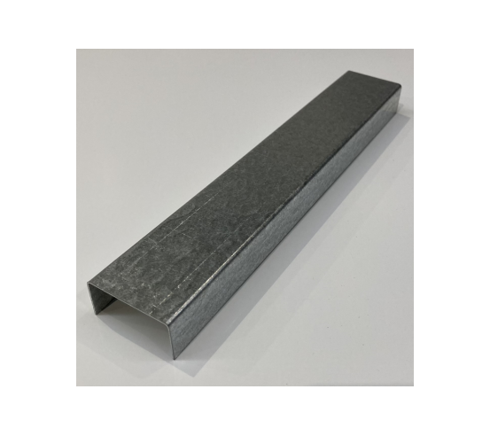 U de Chapa de Acero Galvanizado 1mm