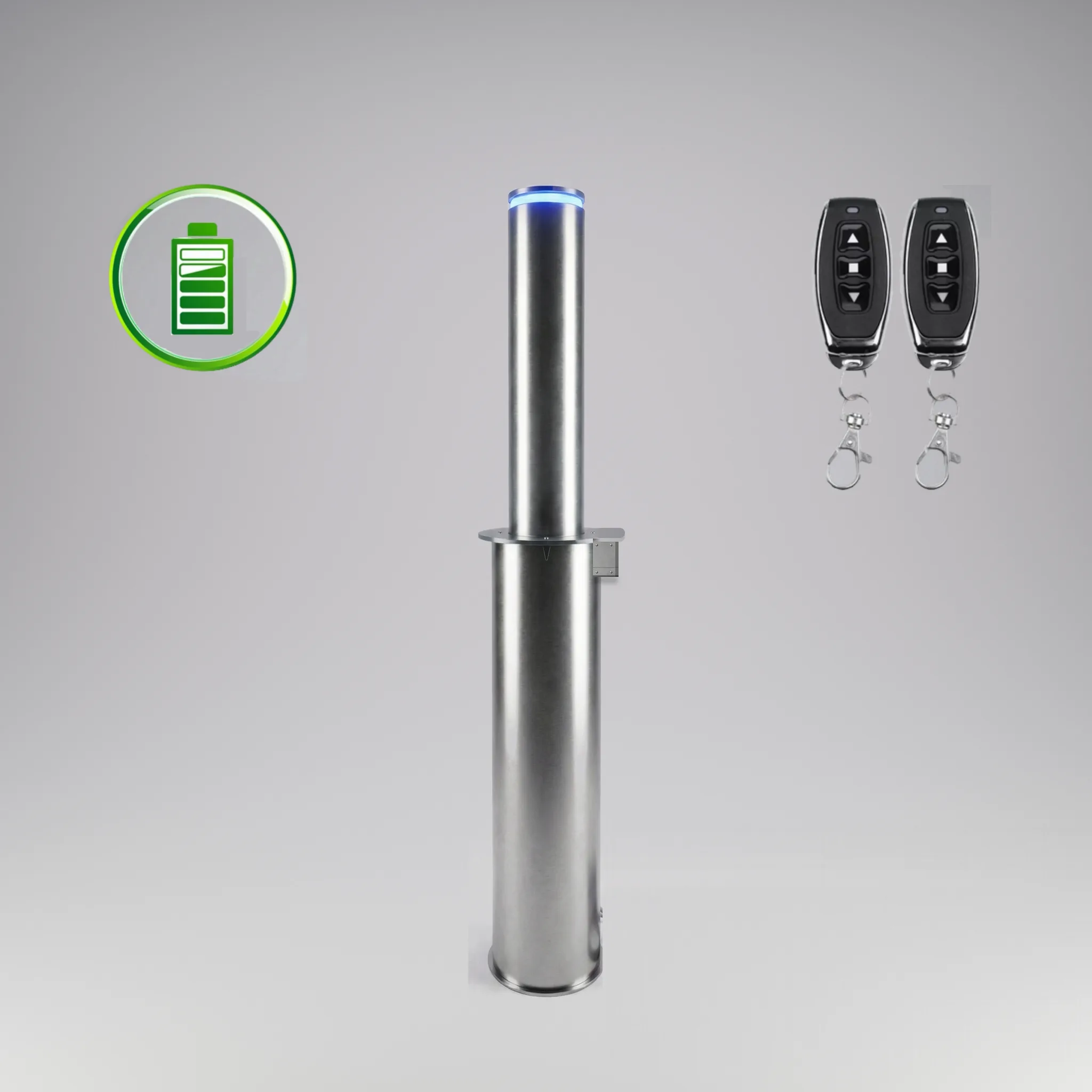 Battery Automatic Rising Bollard Bristol Ø114 x 500 mm – Galvanised