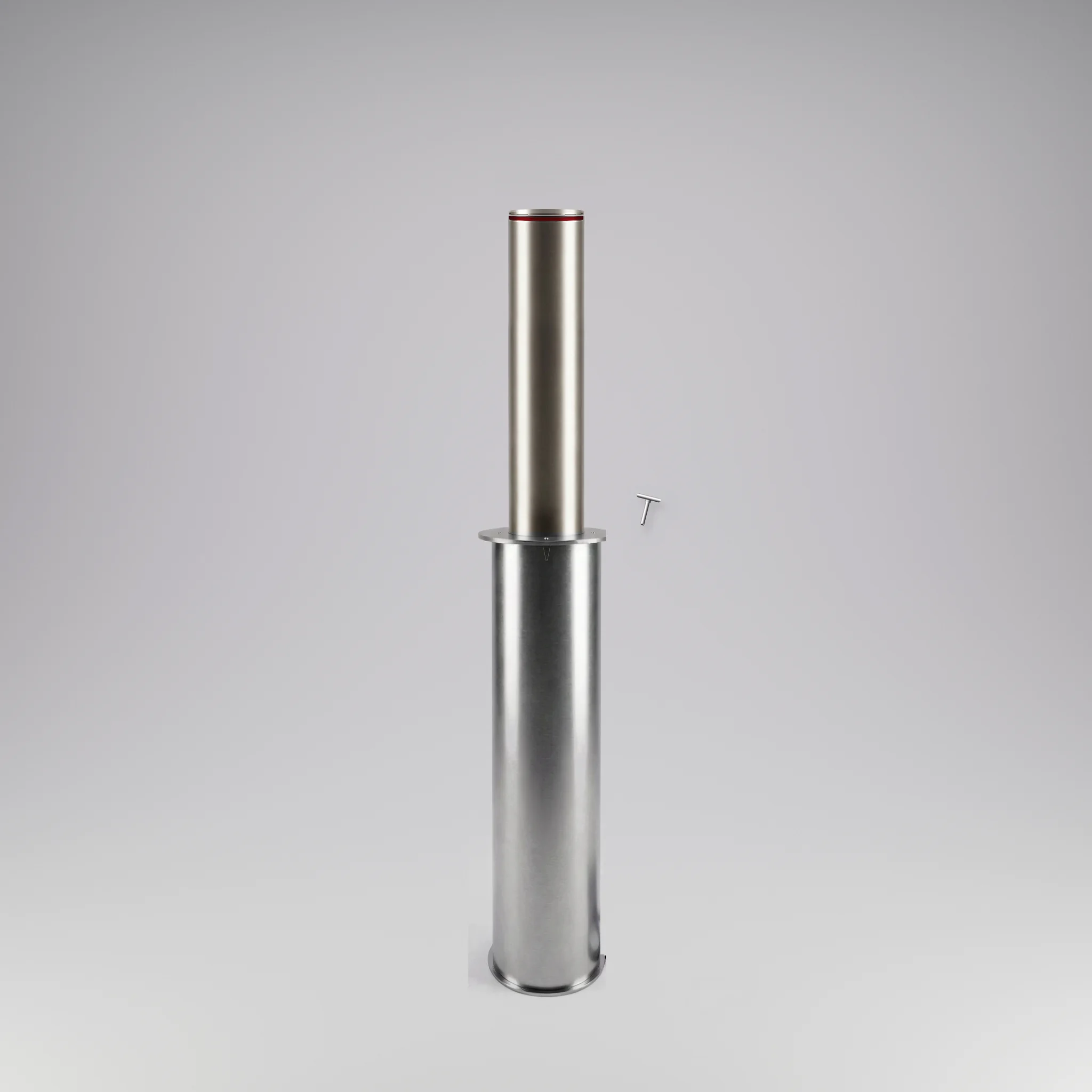 Semi-Automatic Telescopic Bollard York Ø114 x 500 mm – Stainless Steel